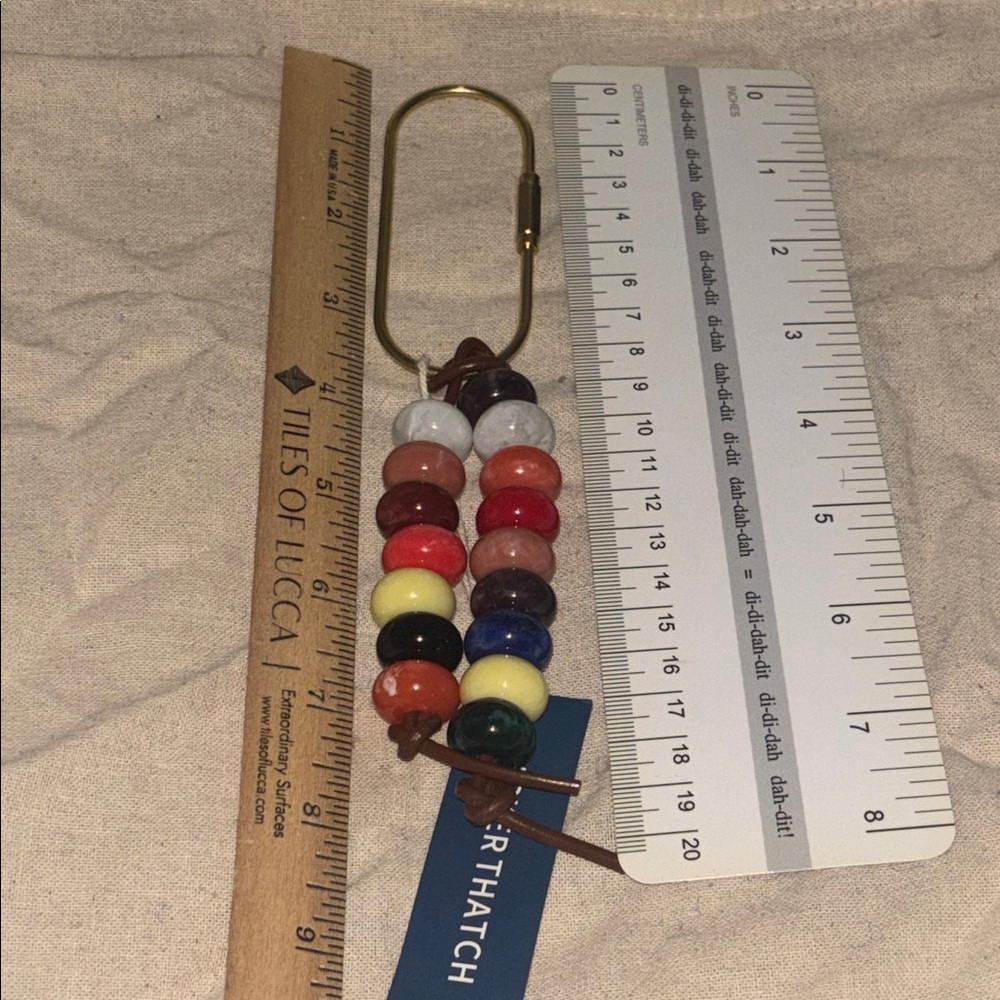 Parker Thatch Colorful Multi Beads Keychain Bag Charm Holder — Multicolor New - Picture 16 of 16